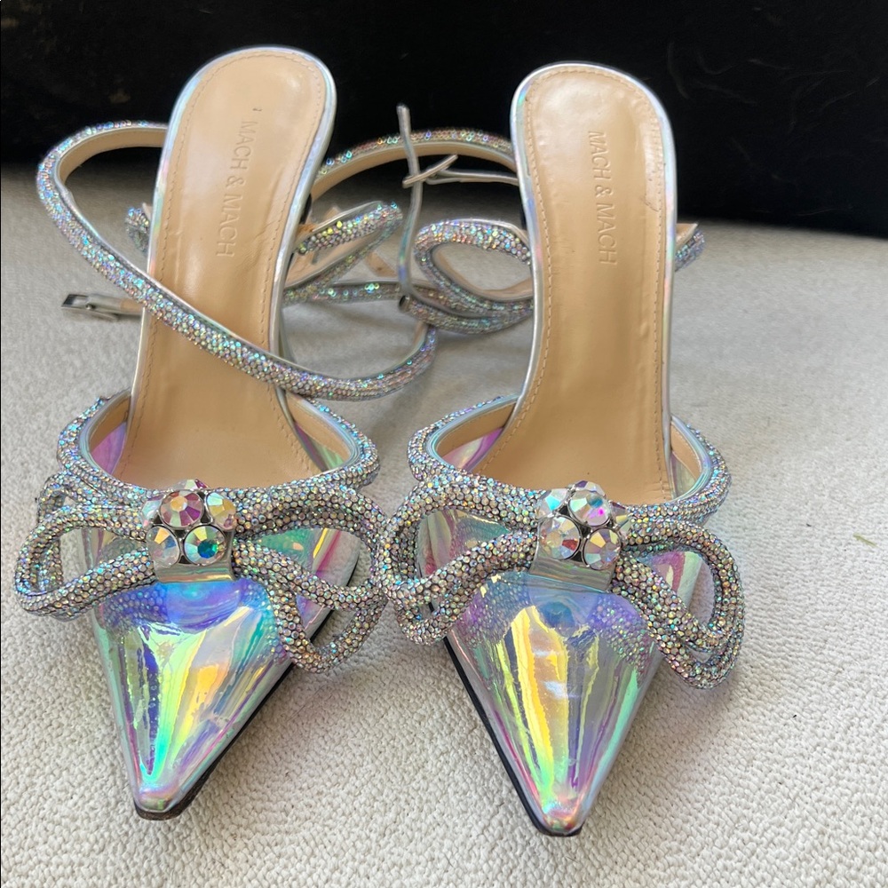 MACH & MACH Holographic heels sz 39.5